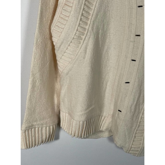 NEW NWT Animale Cream Off White Viscose Wool Blend Sweater Asymmetrical Sz 12 14 - Picture 4 of 13
